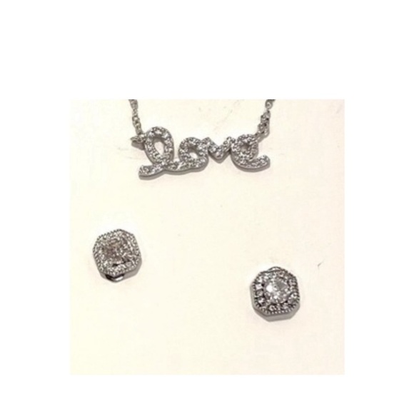 NWT- Adornia Love Pendant & Earrings 2-Piece Set - Picture 5 of 6